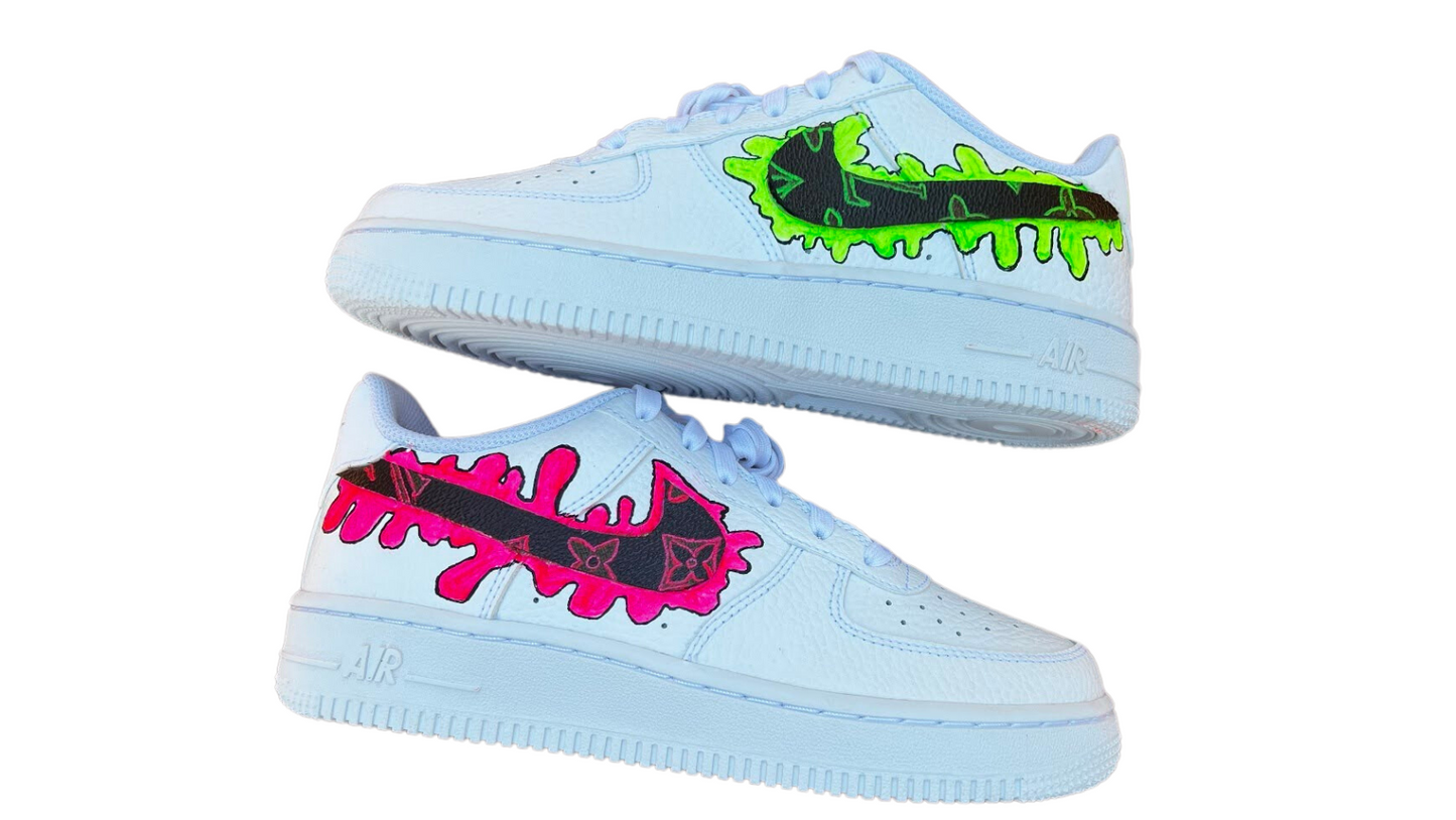 LV Inspired Splatter Paint AF1